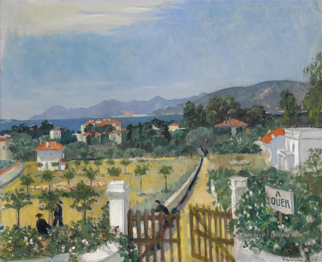 VILLAS ANTIBES Boris Mikhailovich Kustodiev plan paysage scènes Peintures à l'huile